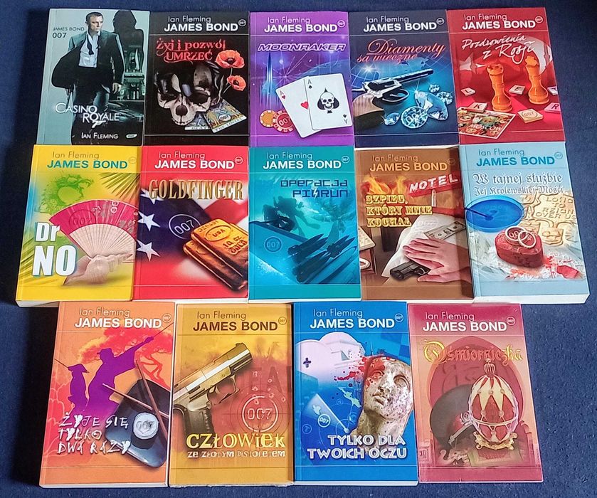 Ian Fleming James Bond 007 tom 1-14 kompletna kolekcja