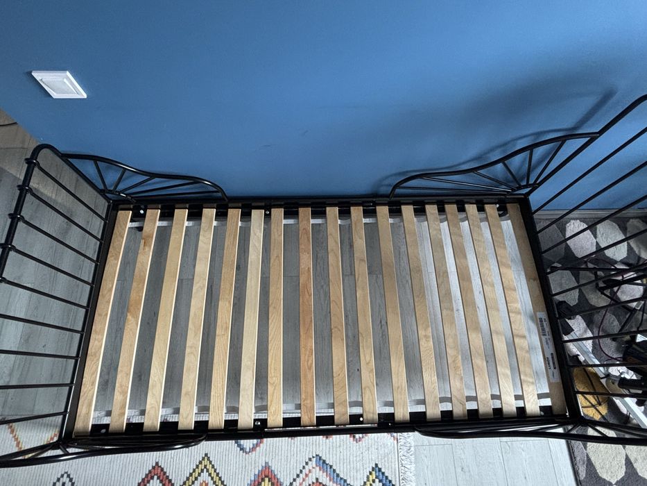 Дитяче, підліткове ліжко ikea MINNEN чорне + матрас