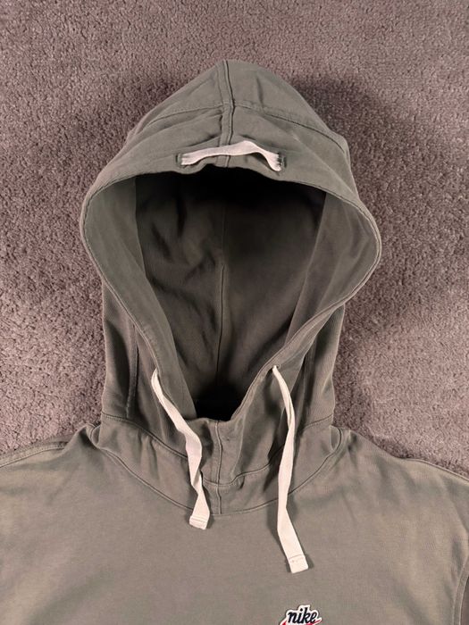 Bluza Nike L Khaki Kaptur Kieszenie Regulowana Ściągacze Hoodie