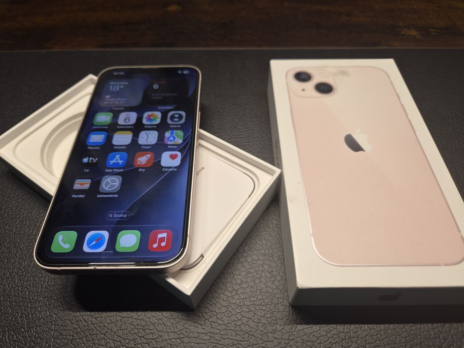 Apple iPhone 13 128GB Pink | SIM + eSIM | Pudełko | 100% sprawny