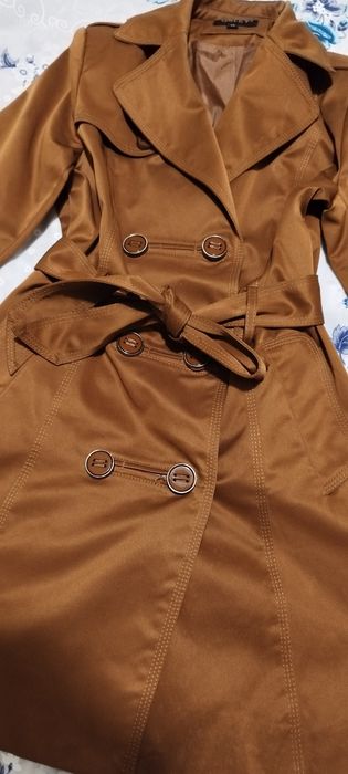 Gabardina de cor castanho xs/S
