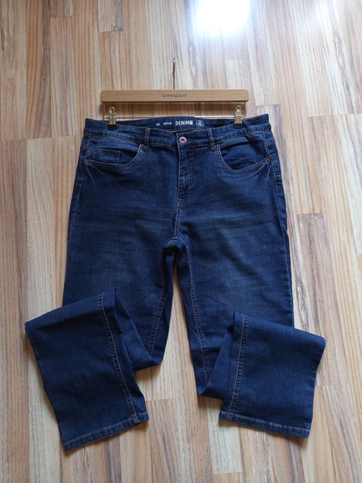 Dżinsy 46 z wyższym stanem