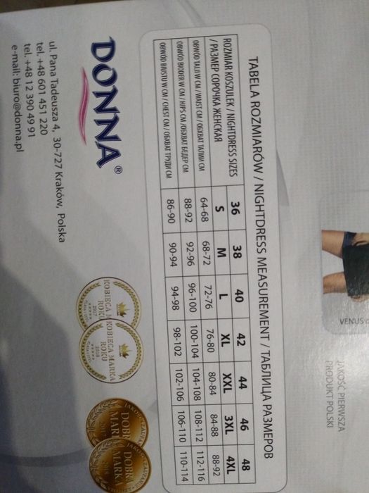 Koszula koszulka nocna Eva Donna nowa