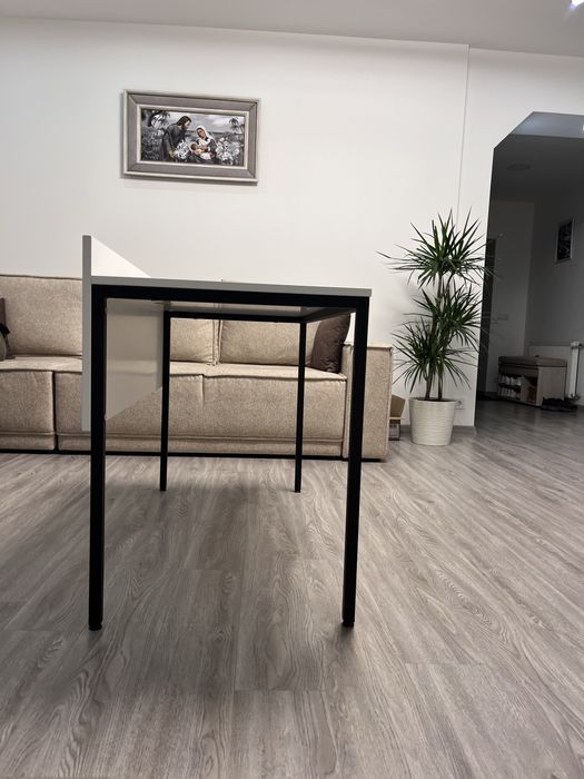 Компʼютерний стіл Mesa Львів 120×60х75 см Білий/Чорний (MCL-40)