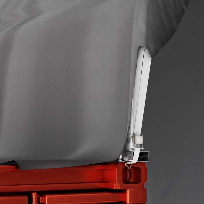 Namiot ZADASZENIA kontenerów PEŁNY przód z małym wejściem 8x6m