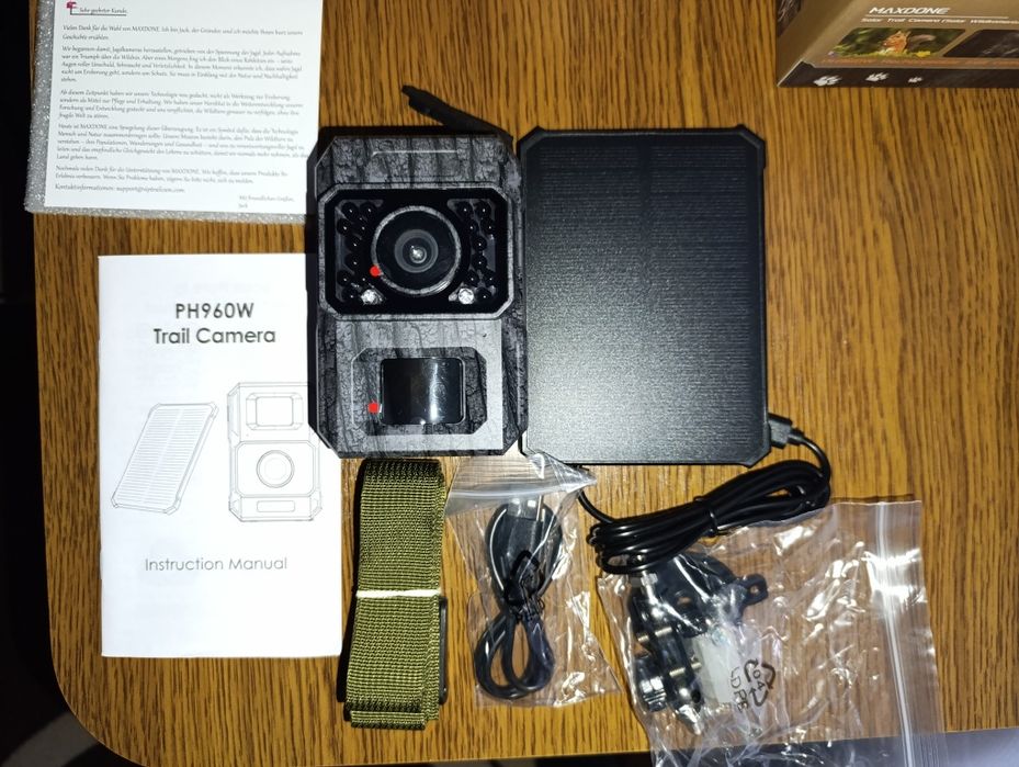 Новая солнечная фотоловушка MAXDONE PH960W Wi-Fi (Лесная камера + Солнечная панель)