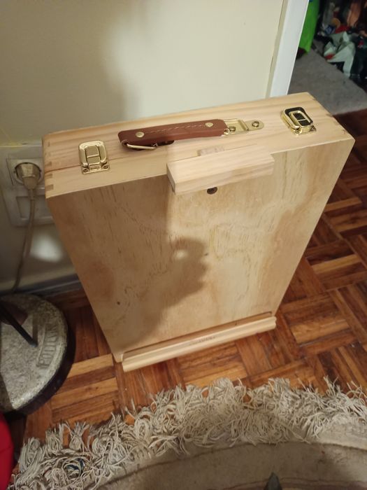 Cavalete de mesa de pintura de caixa multifuncional para estudante pin