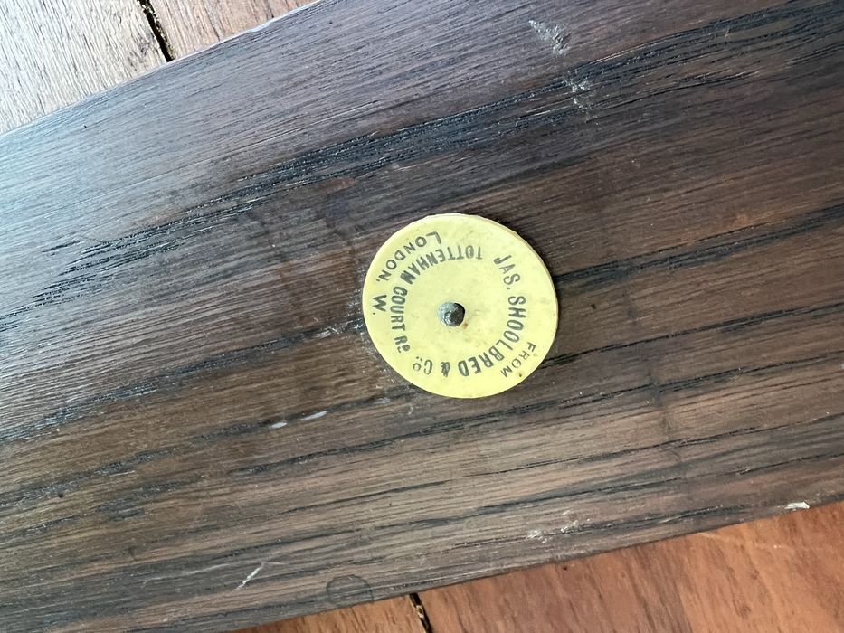 Stół antyk oryginalny Jas. Shoolbred & Co