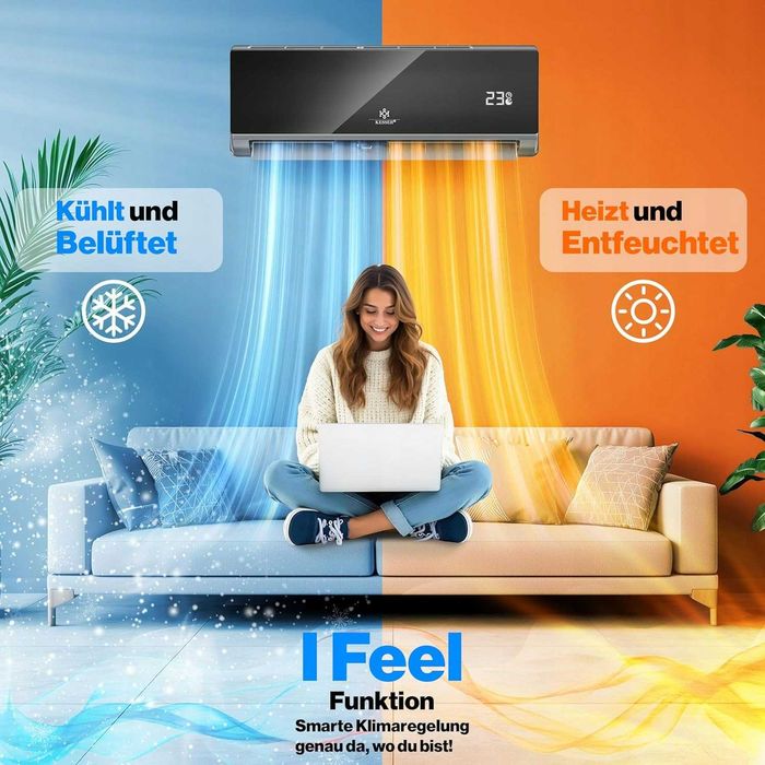 Klimatyzator Split Kesser 12000 BTU ogrzewanie,chłodzenie Wi-Fi