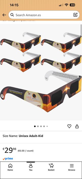 Oculos eclipse amazon 5 pack