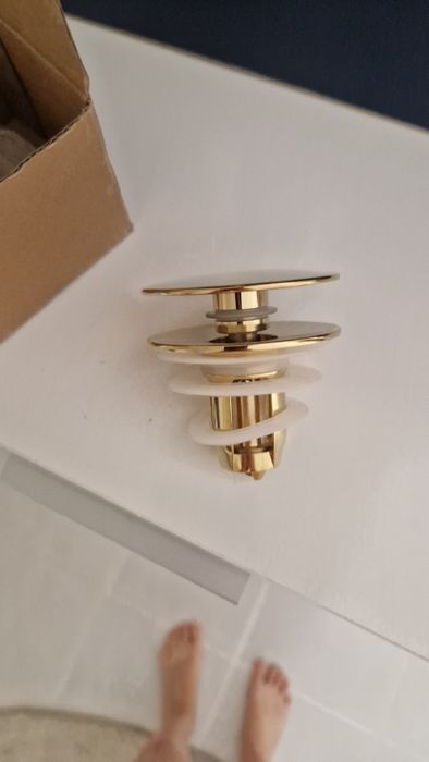 2 válvulas clic clac douradas novas