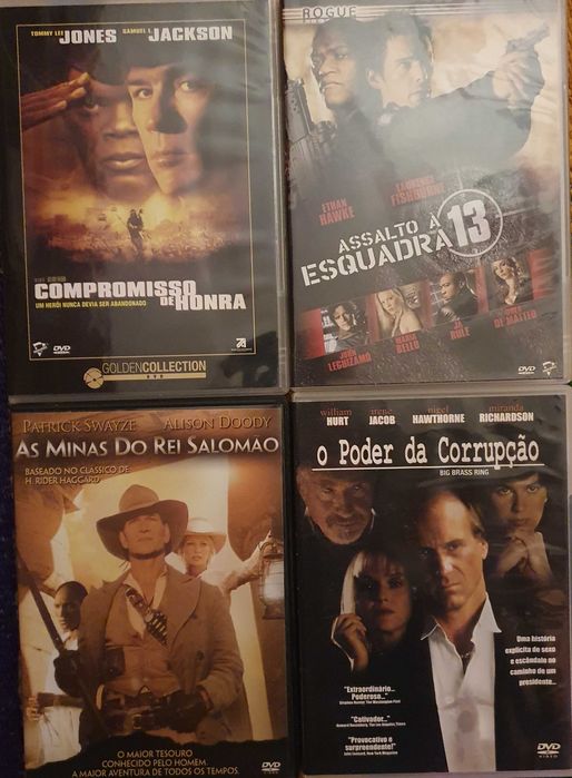DVDs de filmes de acção de Hollywood