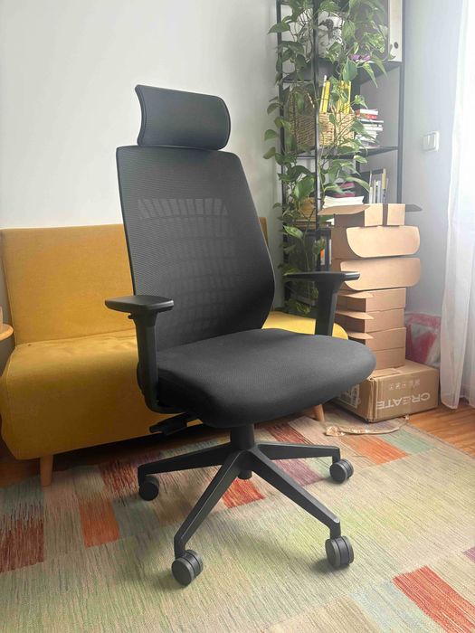 Cadeira de escritório Vinsetto ergonómica - Como nova - Apoios reguláveis