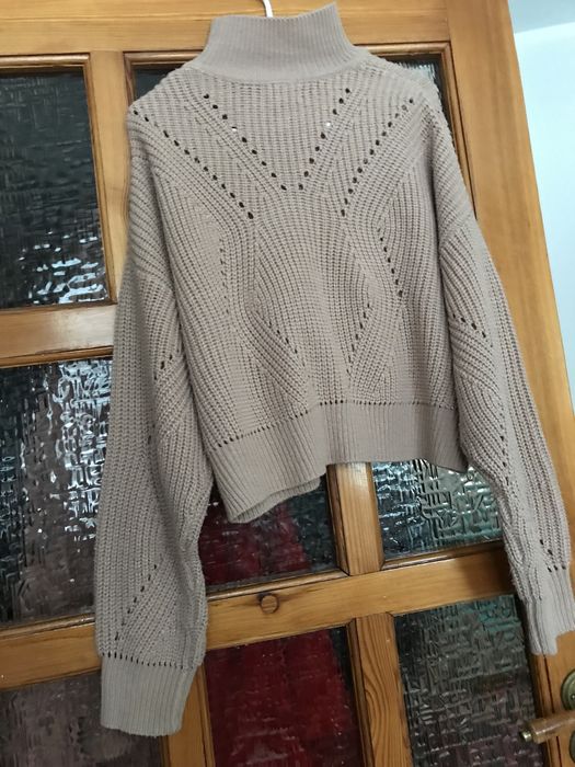 Cropp beżowy sweter damski r. M