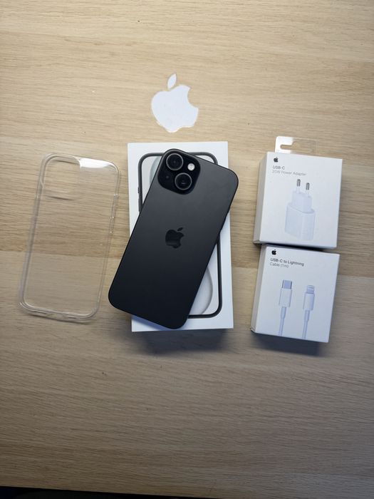 iPhone 15 128gb czarny bateria 100% komplet