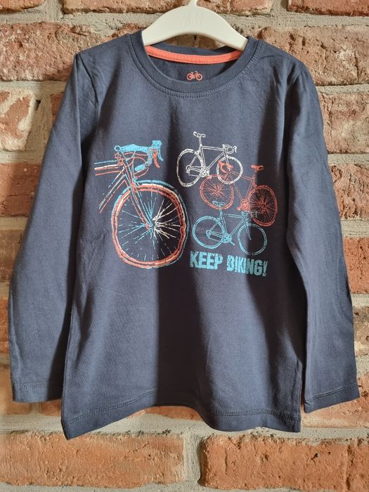 Granatowa bluzka z rowerami
