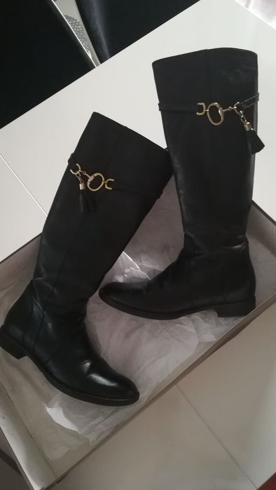 Prima moda kozaki oficerki skóra naturalna 37 botki