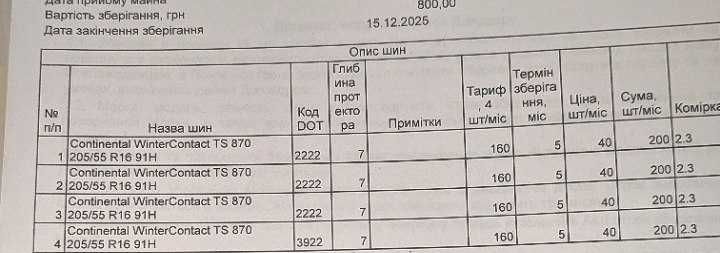 Зимові шини Continental WinterContact TS 870 205/55 R16 91H