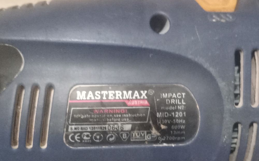 Wiertarka udarowa Mastermax 600w