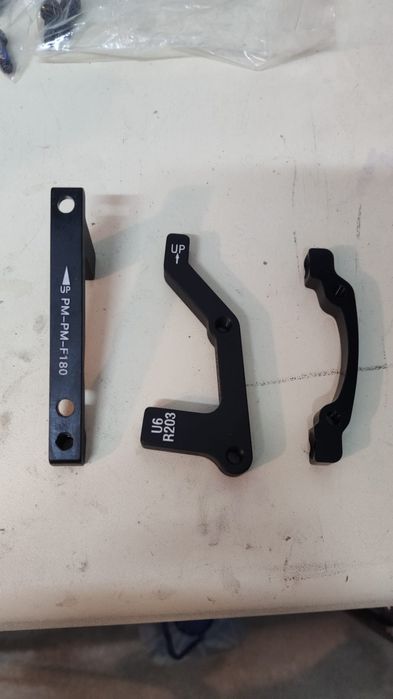 Discos freio bicicleta + adaptadores