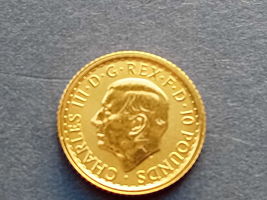 moeda 10 libras Britannia 2023 ouro nova