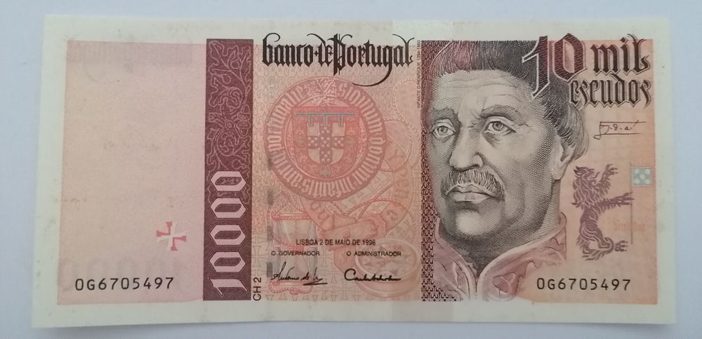 Nota de 10000 escudos infante D Henrique