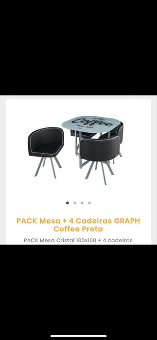 Conjunto de mesa e cadeiras
