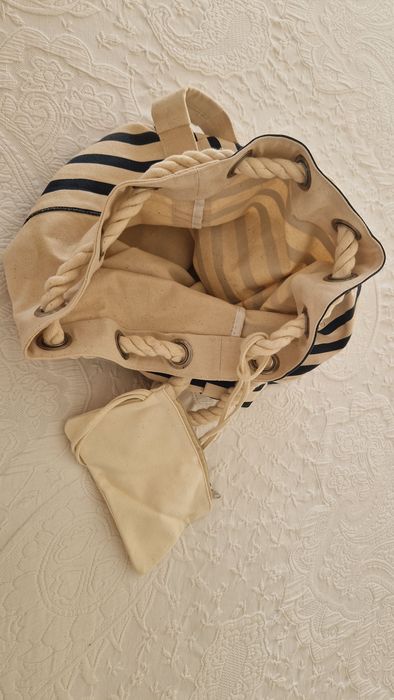 Saco de riscas azul e beje La Redoute