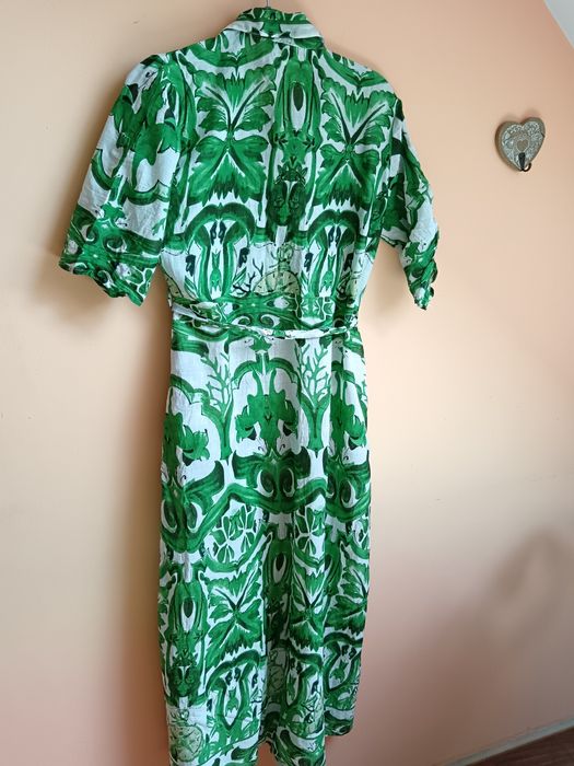 Włoska sukienka. Bawełna. Rozmiar L.