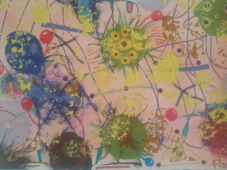 Pintura Abstrata Original: Virus Attack by Parrinha - 2006  (Acrilic on Canvas)
