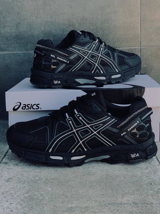 Асикс Гель Термо кросовки, Черные кросовки асикс / asics gel kahana 8 / асикс гель / асиксы молодежные / красовки на Осень asics gel / мягкие удобные