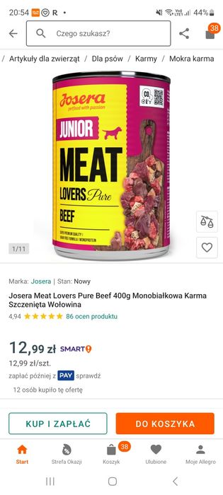 Karma mokra josera 6x400gram