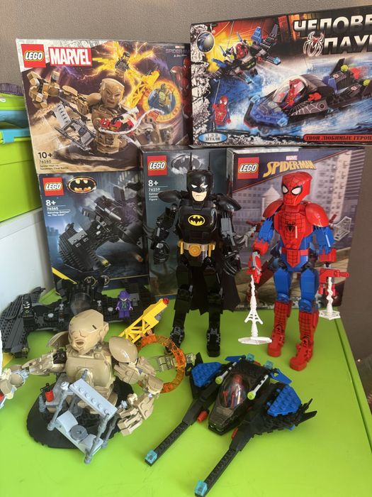 Lego Marvel DC Spiderman Batman super hero лего бетмен