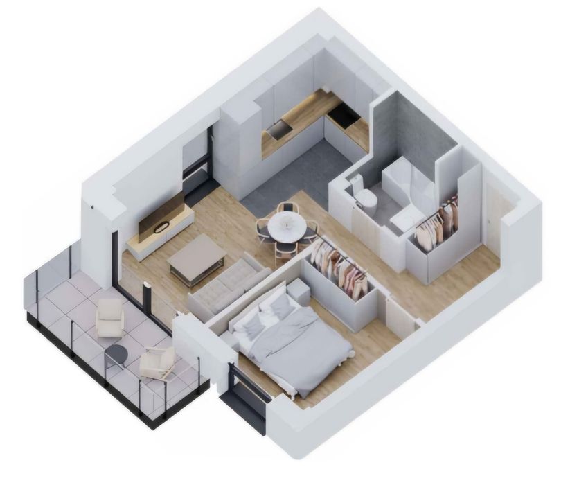 Nowoczesne mieszkanie na sprzedaż 32,78 m² +2 mc postojowe +komórka!