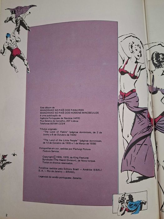 BD Mandrake No País dos Faquires, A.P.R., com defeitos impressão, 1979