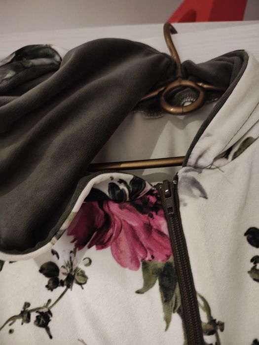 Bluza welurowa dresowa rozpinana