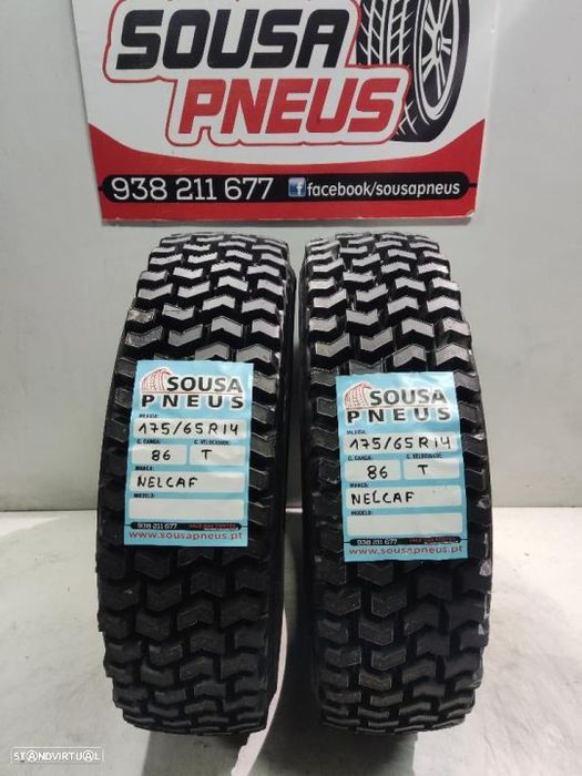 2 pneus novos cardados 175-65r14 nelcaf - oferta da entrega