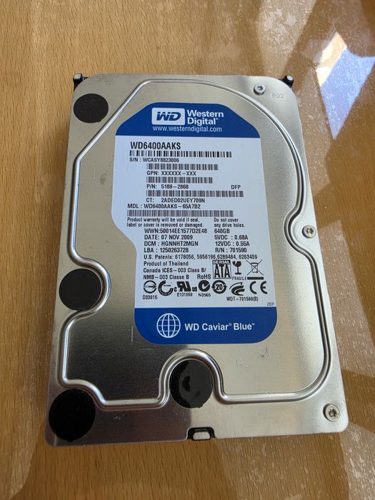 WD BLUE 640gb  3.5 hdd диск для системного блока Стан гарний