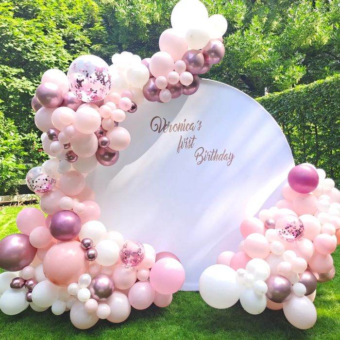 Ścianka balonowa na Komunię chrzciny roczek dekoracja balonowa