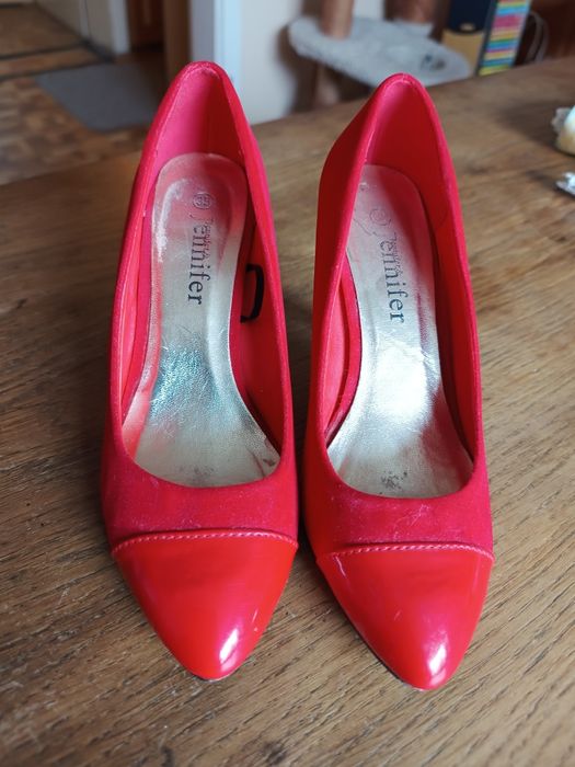 Buty damskie czółenka rozmiar 35 czerwone