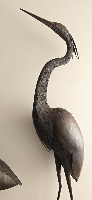 Garças em metal, Artesanal