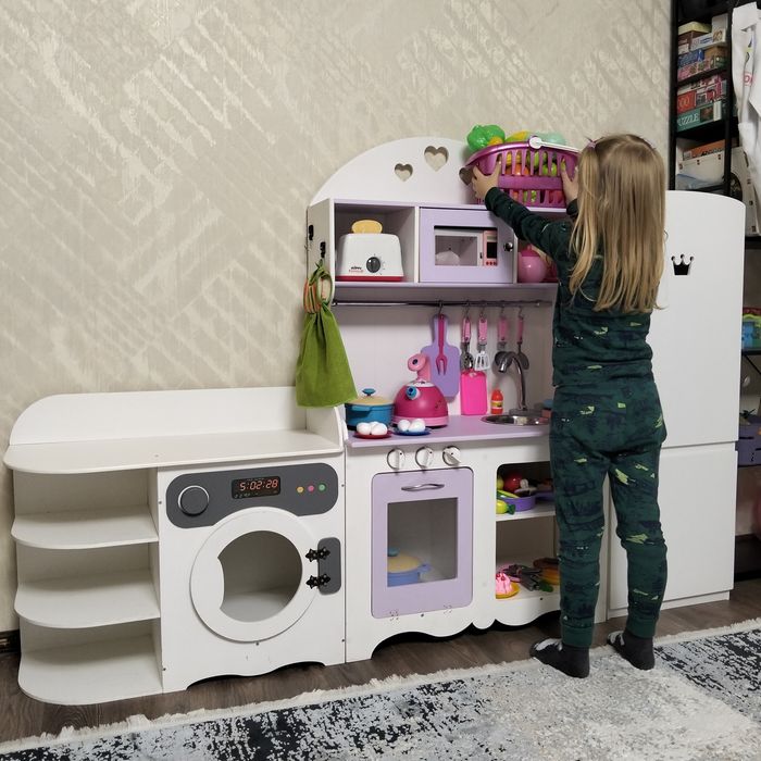 Дитяча ігрова кухня, холодильник, плита, пральна машинка, духова шафа