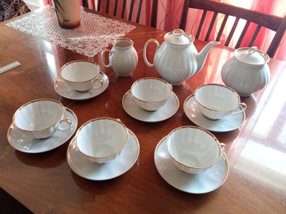 Чайний сервіз Дулево "золота стрічка" на шість персон