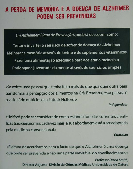 Alzheimer Plano de Prevenção de Patrick Holford