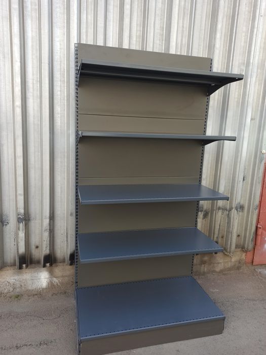 Стелажі з полицями, перфоровані, острівні та пристінні