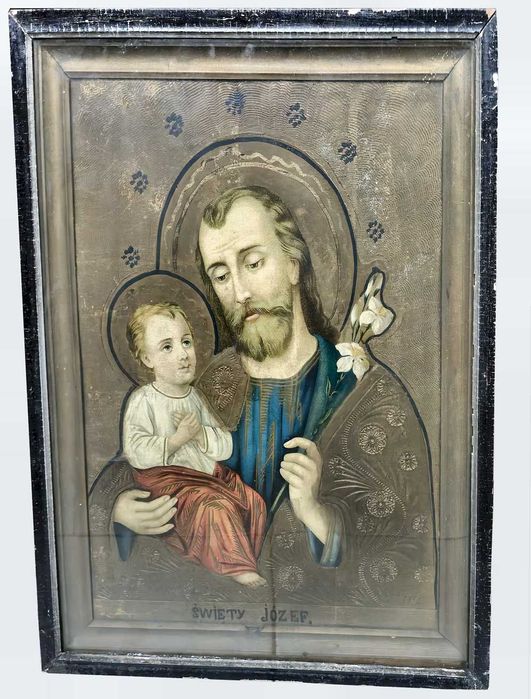 Święty Józef przedwojenny oleodruk