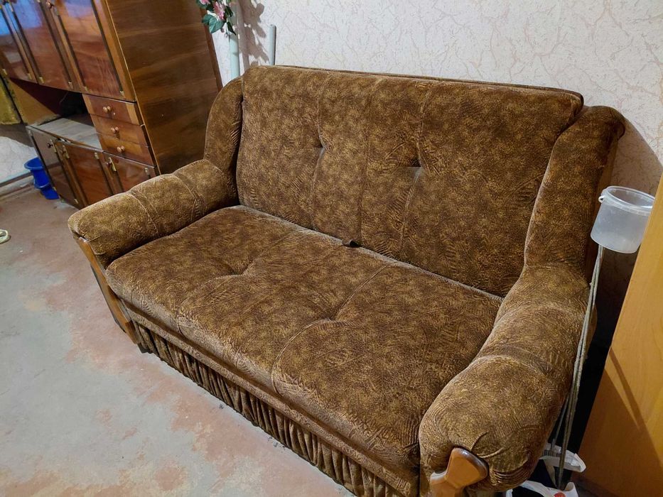 Диван-ліжко розкладний (диван софа з нішею для білизни). Стан НОВОГО.