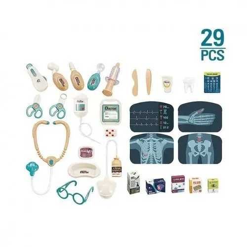 Набор доктора 660-88 на тележке инструменты врача стетоскоп рентген