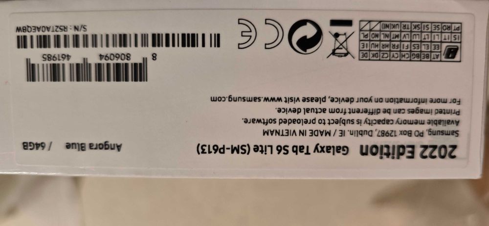 Tablet  Samsung Tab S6 Lite
