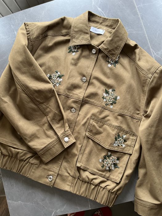 Крутий джинсовий бомбер хакі L